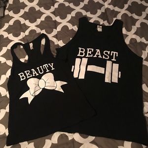 Beauty & the Beast Couples Tanks 👫